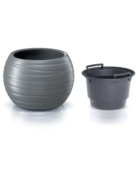 Doniczka okragła Mars 43,6 cm - szara