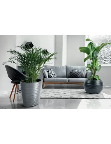 Doniczka okragła Mars 43,6 cm - szara