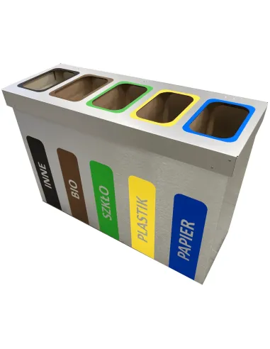 Kosz 5 x 59 L do segregacji WEGA wewnętrzny 5 komór x 59 L