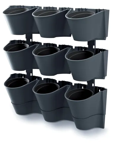 Ogród wertykalny wiszący – 12 doniczek – zielona ściana