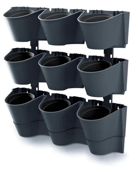 Ogród wertykalny wiszący – 12 doniczek – zielona ściana