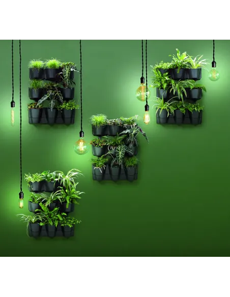 Ogród wertykalny wiszący – 12 doniczek – zielona ściana