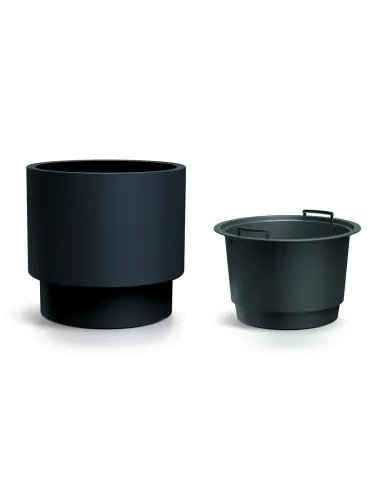 Doniczka Heos 39,5 cm – zielona pinia, wkład, mrozoodporna