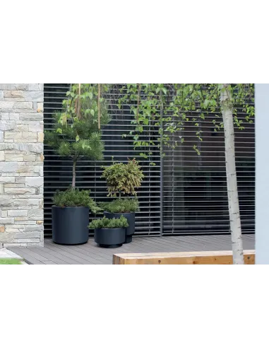 Doniczka Heos 39,5 cm – zielona pinia, wkład, mrozoodporna