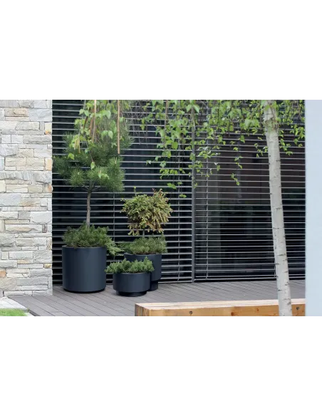 Doniczka Heos 39,5 cm – zielona pinia, wkład, mrozoodporna