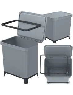 Kosz pojemnik do segregacji śmieci 29L - szary