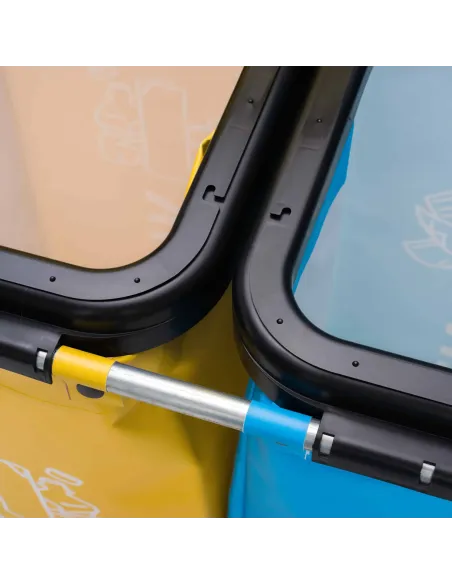 Kosz na śmieci - stelaż z workami premium ANTARES szary 3 x 120 L