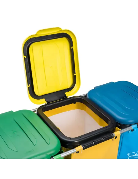 Kosz na śmieci - stelaż z workami premium ANTARES beżowy 3 x 120 L