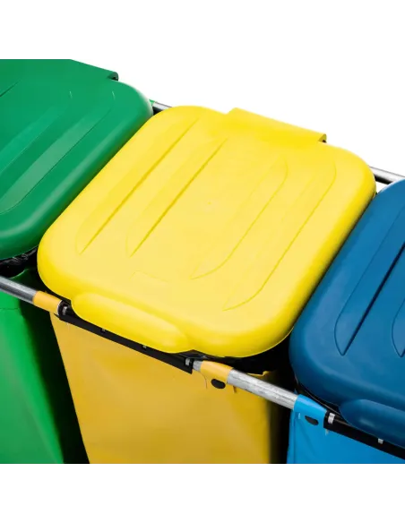 Kosz na śmieci - stelaż z workami premium ANTARES szary 4 x 120 L