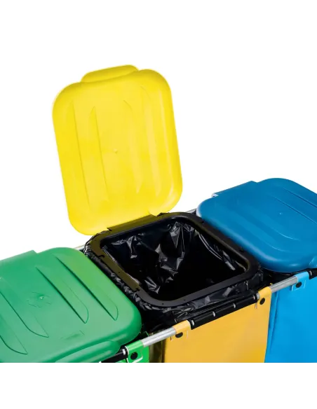 Kosz na śmieci - stelaż z workami premium ANTARES beżowy 4 x 120 L