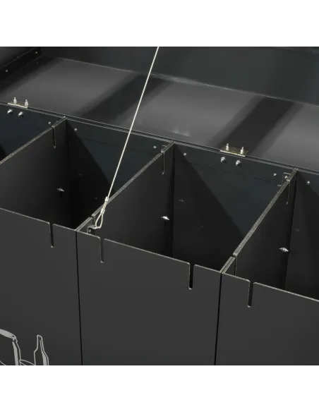 Kosz do segregacji DENEB 3×70 L z pokrywą – zewnętrzny