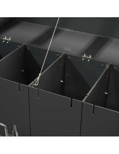 Kosz do segregacji DENEB 4×70 L z pokrywą – zewnętrzny