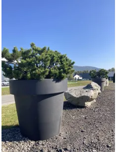 Doniczka okrągła szara Lexi 80 cm - szara 2