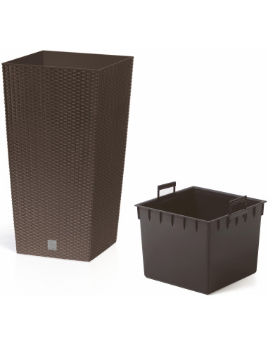 Donica wysoka z wkładem Ratio - umbra (brązowa)