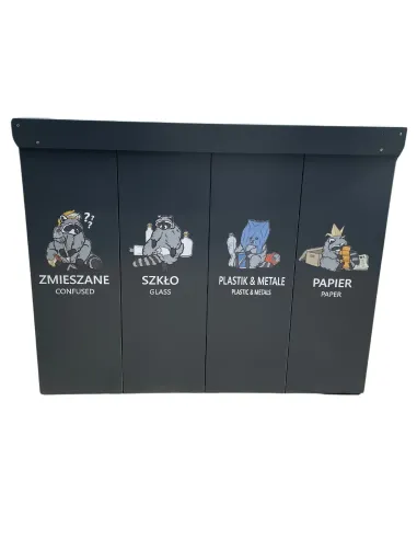 Kosz do segregacji DENEB 5x50L z pokrywą – modułowy