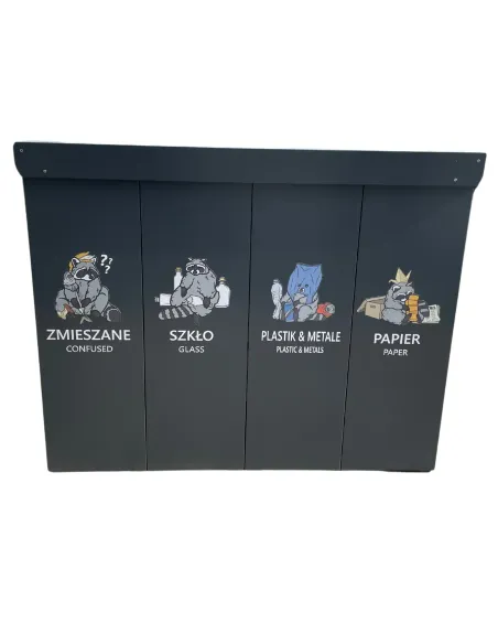Kosz do segregacji DENEB 5x50L z pokrywą – modułowy