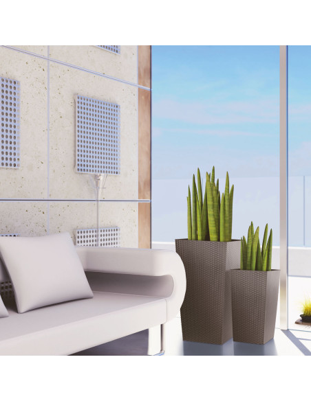 Donica wysoka z wkładem Ratio - umbra (brązowa)