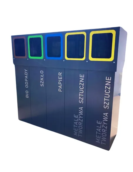 Kosz do segregacji DENEB 4×70 L z pokrywą – zewnętrzny