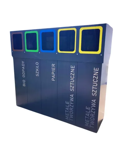 Kosz do segregacji DENEB 3×70 L z pokrywą – zewnętrzny