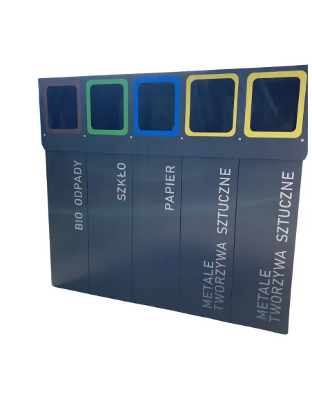 Kosz do segregacji DENEB 3×70 L z pokrywą – zewnętrzny