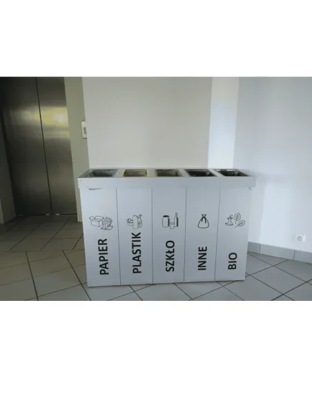 Kosz do segregacji DENEB 5x70L z pokrywą – modułowy
