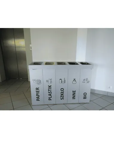 Kosz do segregacji DENEB 3x70L z pokrywą – modułowy