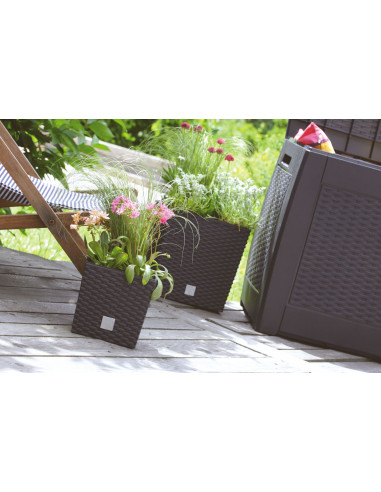 Donica wysoka z wkładem Ratio - umbra (brązowa)