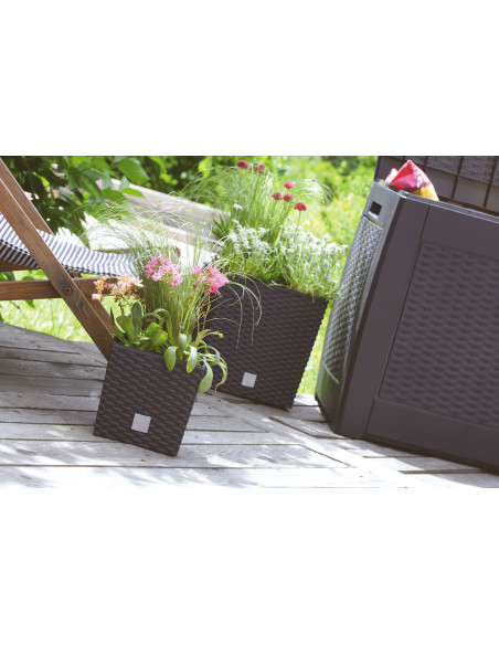 Donica wysoka z wkładem Ratio - umbra (brązowa)