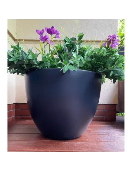 Donica duża mrozoodporna okrągła Hera 57 cm - antracyt