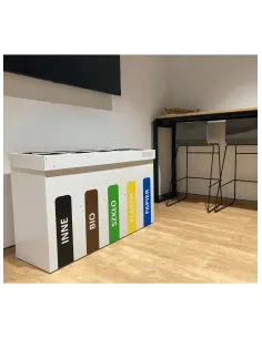 Kosz 5 x 26 L do segregacji WEGA wewnętrzny 5 komór x 26 L 2