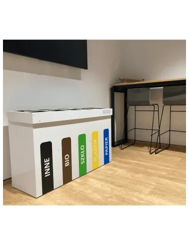 Kosz 5 x 41 L do segregacji WEGA wewnętrzny 5 komór x 41 L