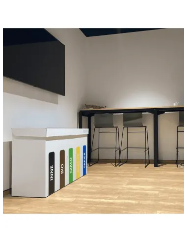Kosz 4 x 52 L do segregacji WEGA wewnętrzny 4 komory x 52 L