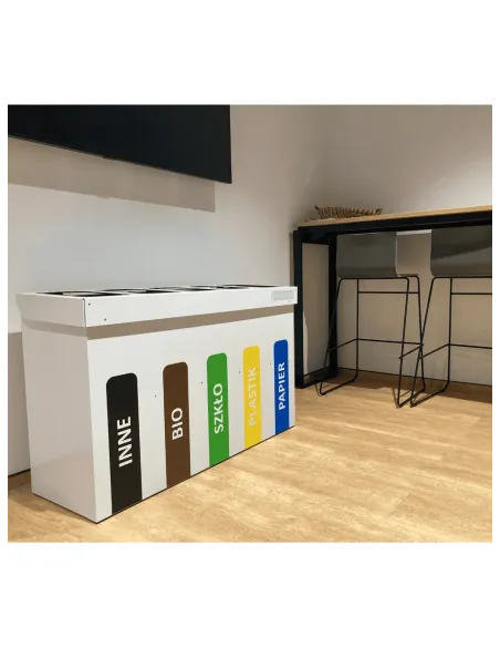 Kosz 4 x 75 L do segregacji WEGA wewnętrzny 4 komory x 75 L