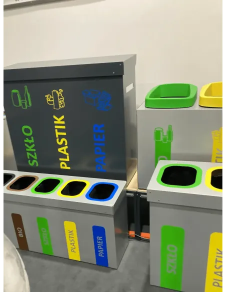 Kosz 4 x 26 L do segregacji WEGA wewnętrzny 4 komory x 26 L