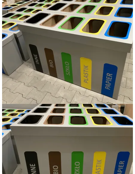 Kosz 3x 52 L do segregacji WEGA wewnętrzny 3 komory x 52 L