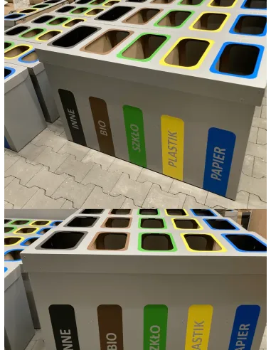 Kosz 5 x 59 L do segregacji WEGA wewnętrzny 5 komór x 59 L