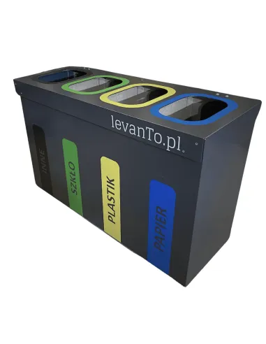 Kosz 3 x 75 L do segregacji WEGA wewnętrzny 3 komory x 75 L