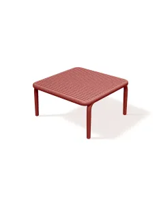Stolki kawowy Serenite  795x795x405 kolor czerwony retro