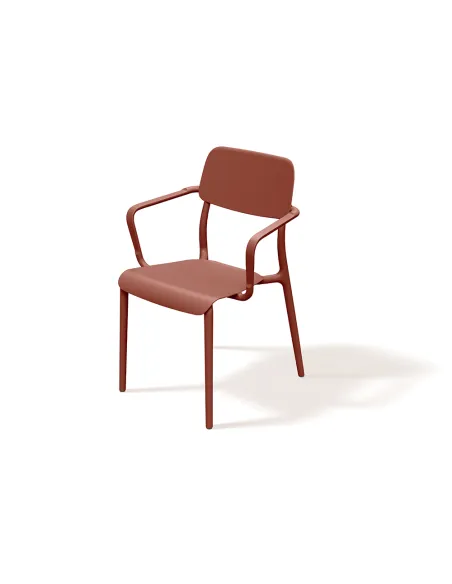 Krzesło z podłokietnikami Clairmont 570x555x840 kolor palona cegła