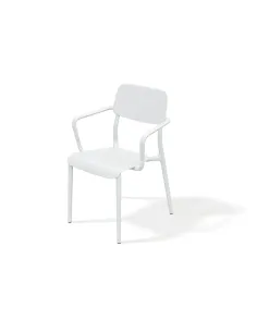 Krzesło z podłokietnikami Clairmont 570x555x840 kolor biały