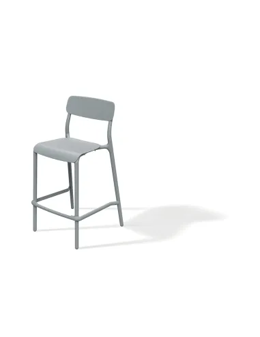 Stołek barowy Clairmont 520x545x985 kolor szary przykurzony