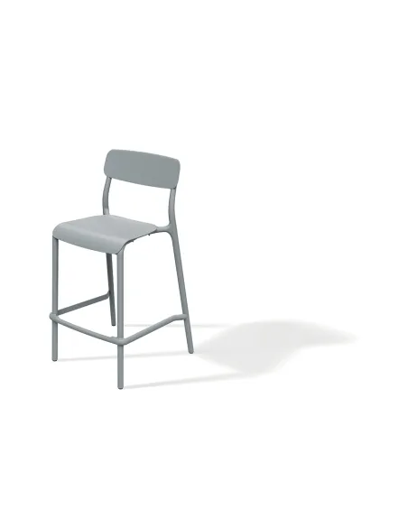 Stołek barowy Clairmont 520x545x985 kolor szary przykurzony