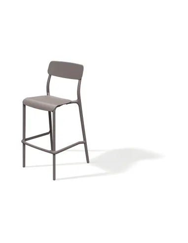 Stołek barowy  hoker wysoki Clairmont 520x545x1075 kolor ziemisty earthy toupe