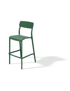 Stołek barowy  hoker wysoki Clairmont 520x545x1075 kolor zielona pinia B