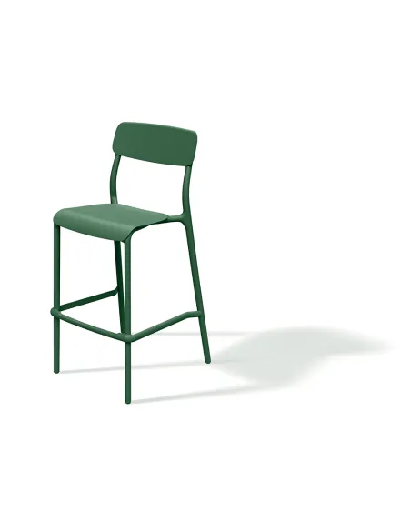 Stołek barowy  hoker wysoki Clairmont 520x545x1075 kolor zielona pinia B