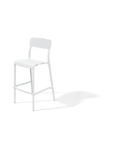 Stołek barowy  hoker wysoki Clairmont 520x545x1075 kolor biały