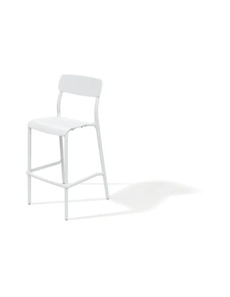 Stołek barowy  hoker wysoki Clairmont 520x545x1075 kolor biały