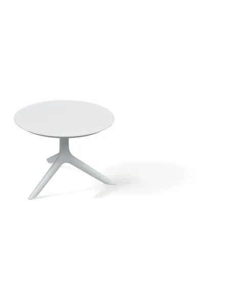 Stolik kawowy owalny Clairmont 593x570x405 kolor biały