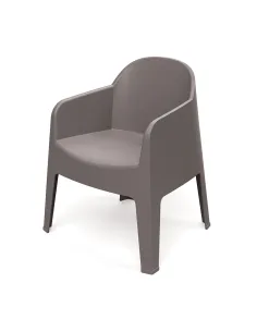 Krzesło Sublime z podłokietnikami 680x600x805 kolor ziemisty earthy toupe