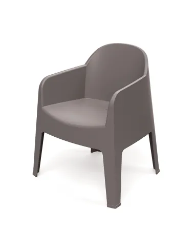 Krzesło Sublime z podłokietnikami 680x600x805 kolor ziemisty earthy toupe